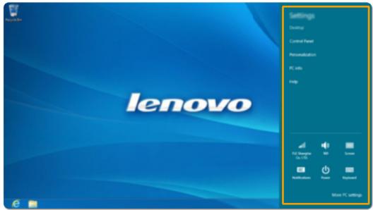 LENOVO YOGA 11 MAS25FR - Paramètres charm - 1