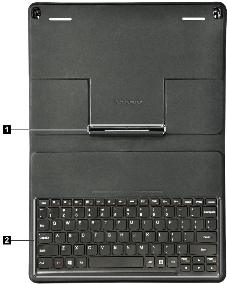 LENOVO IDEAPAD MIIX 2 10 POUCES - Vue de dessus du folio case - 1
