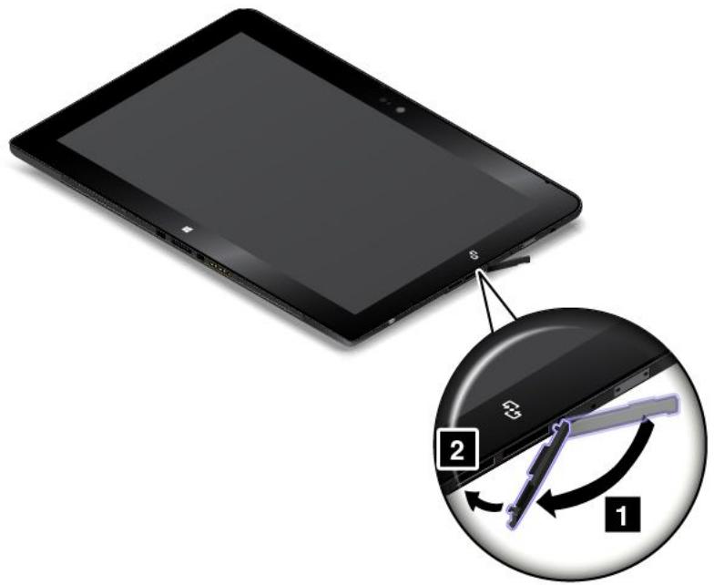 LENOVO THINKPAD 10 (20C1000MFR) - Installation et retrait de la carte micro SIM - 3
