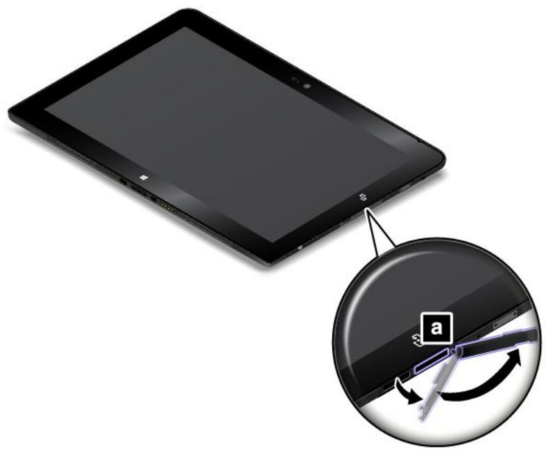 LENOVO THINKPAD 10 (20C1000MFR) - Installation et retrait de la carte micro SIM - 1