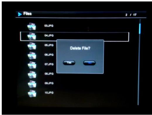 TELEFUNKEN DPF 16934 LED - - Delete your photos from the file manager - 1