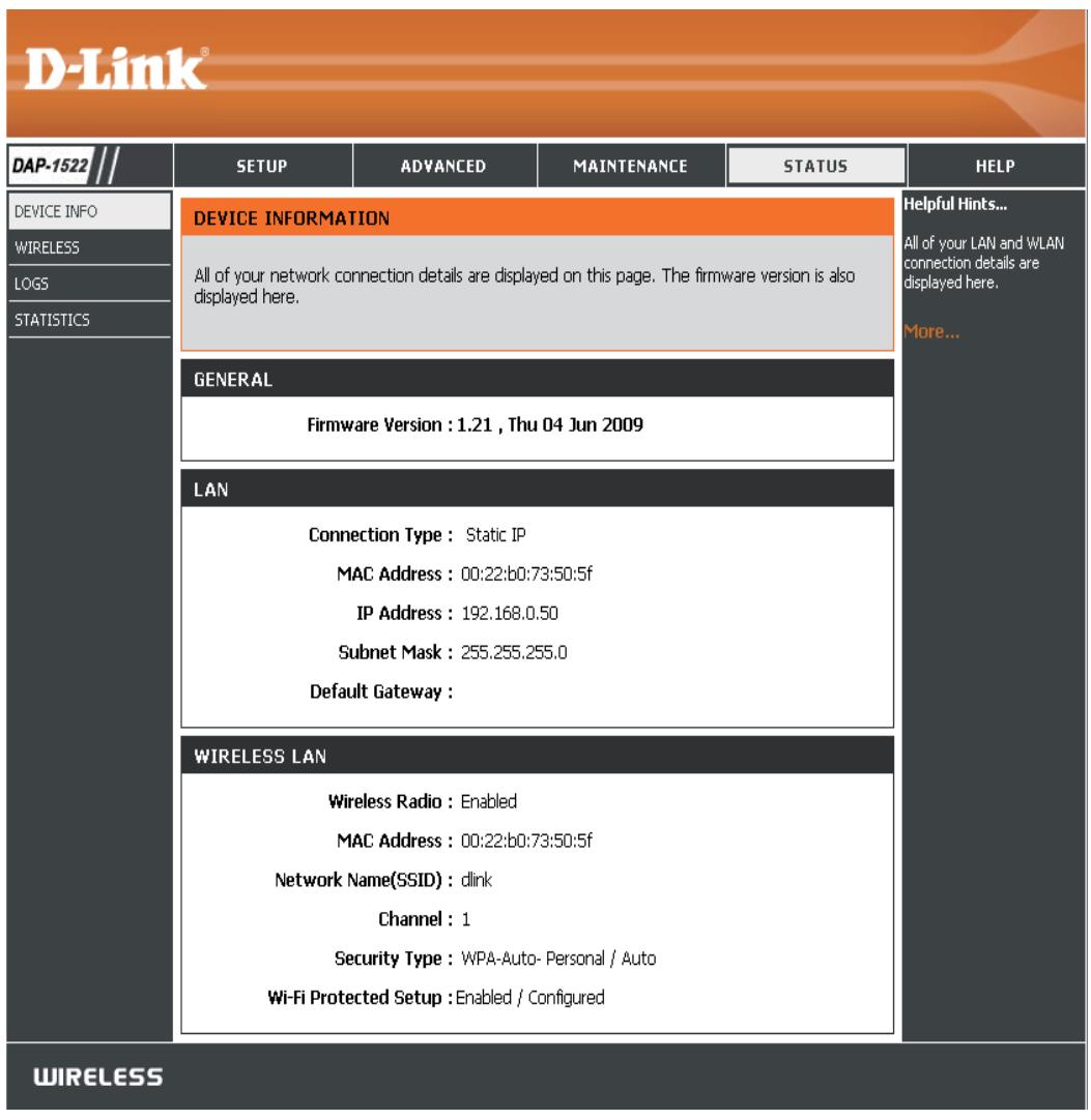 D-LINK DAP-1522 - Informations sur le péripérique - 1