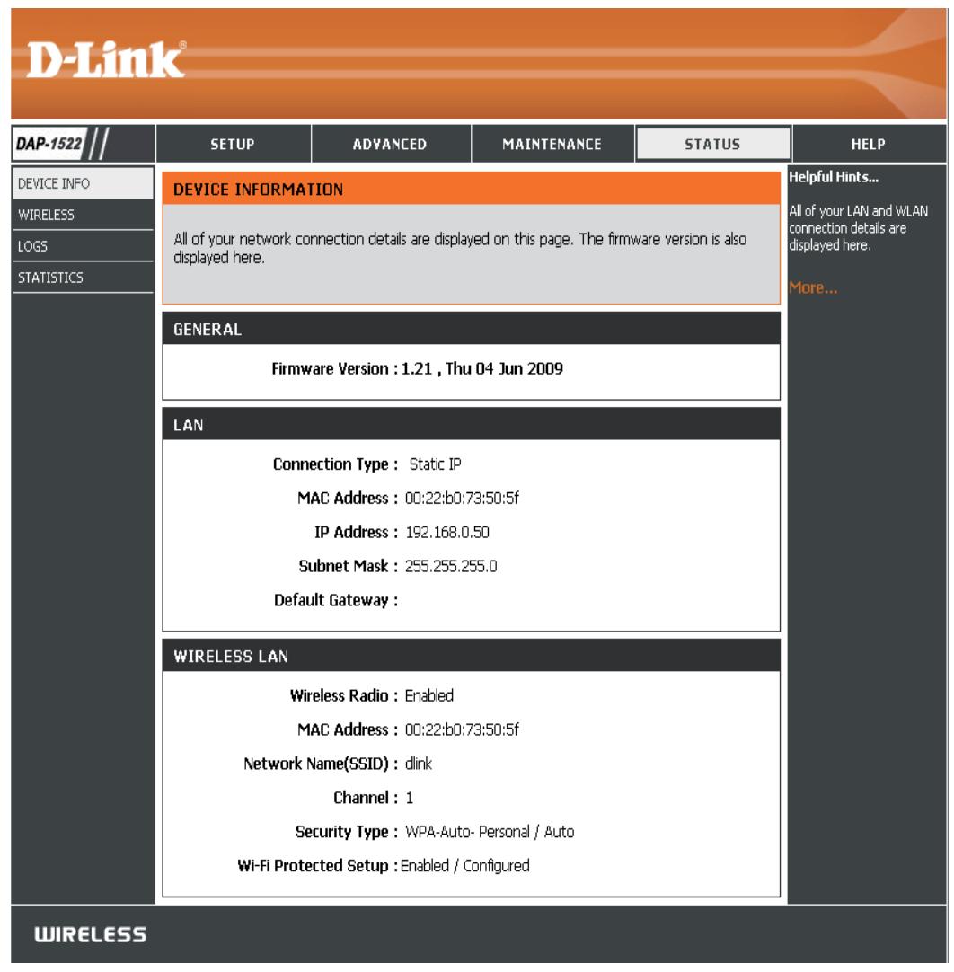 D-LINK DAP-1522X2 - Informations sur le péripérique - 1
