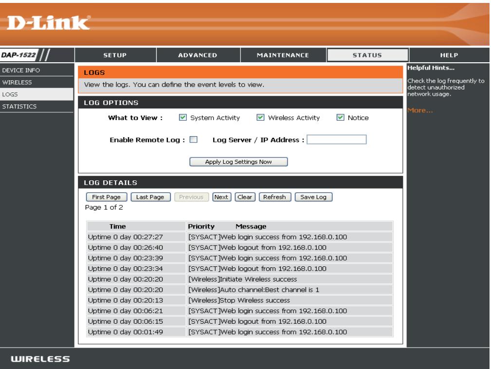 D-LINK DAP-1522X2 - Journaux - 1