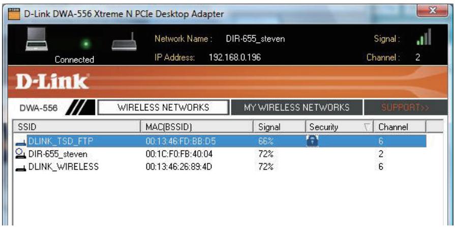 D-LINK DWA-131 - À l'aide du gestionnaire de connexion sans fil D-Link - 1