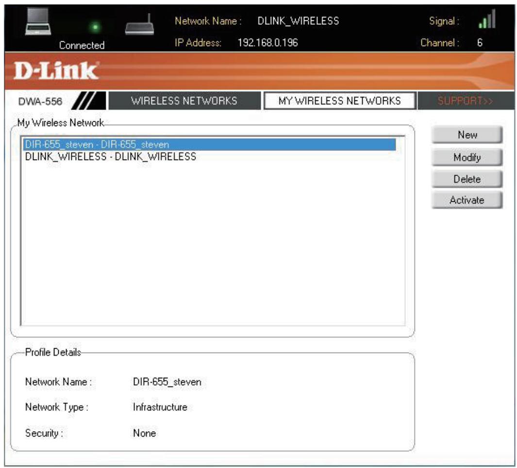 D-LINK DWA-131 - Mes réseaux sans fil - 1