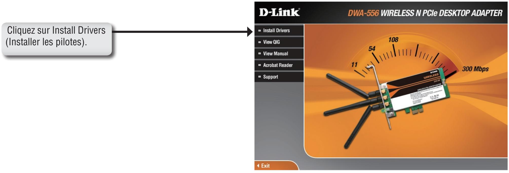 D-LINK DWA-547 - Installation de l'adaptateur - 1