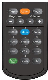 OPTOMA HD600X-LV - Commandes de l'utilisateur - 2