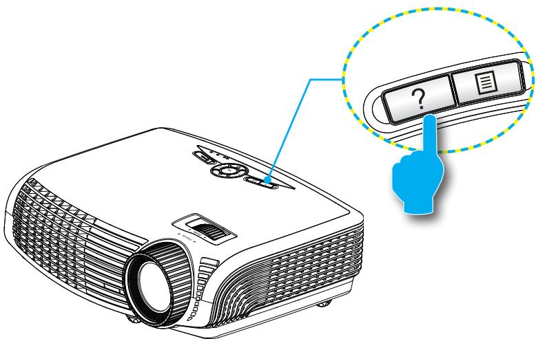 OPTOMA HD600X-LV - Utiliser le menu AIDE - 1