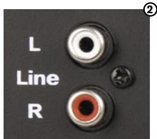 M-AUDIO STUDIOPHILE AV 30 - Réglage du commutateur d'égalisation "Bass Boost" ③ - 2