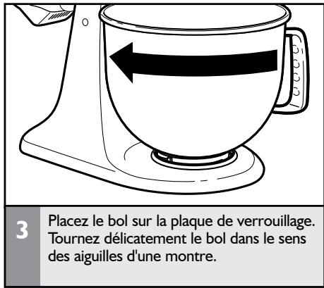KITCHENAID ARTISAN 5KVJ0111EMS - Fixation/retrait du bol - 2