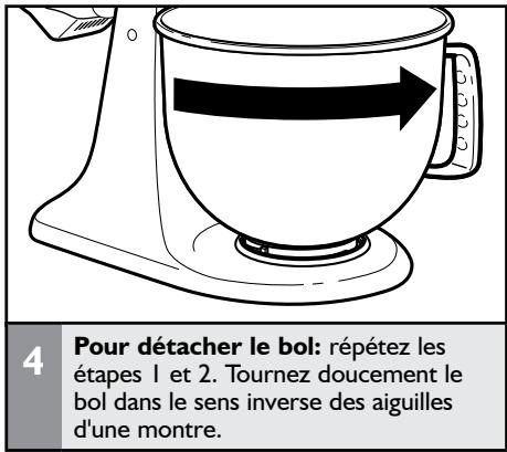 KITCHENAID ARTISAN 5KVJ0111EMS - Fixation/retrait du bol - 4