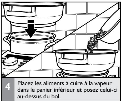 KITCHENAID 5KCF0103ECA - Utilisation des paniers-vapeur supérieur et/ou inférieur - 4