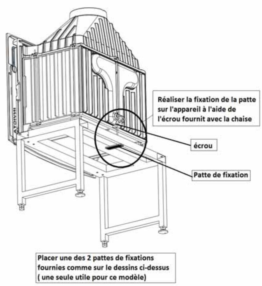 INVICTA ONDE VERTICAL 6562-44 - Montage avec l'option support foyer - 2