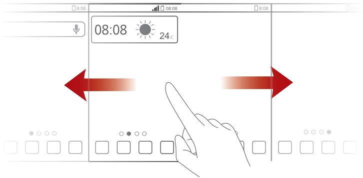 HUAWEI Y330 - Passage d'un écran d'accueil à l'autre - 1