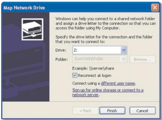 LINKSYS WRT160NL - Map a Drive - 7