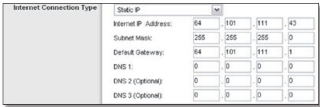 LINKSYS WRT160NL - Static IP - 1