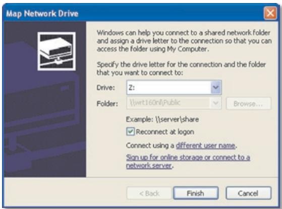 LINKSYS WRT160N - Map a Drive - 7