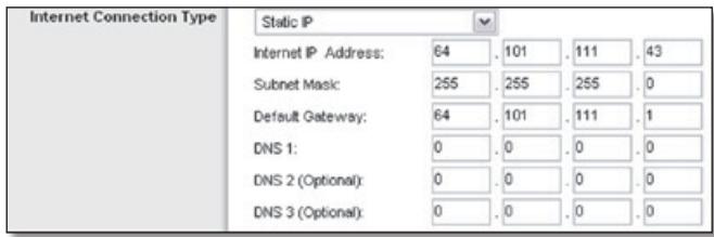 LINKSYS WRT160N - Static IP - 1