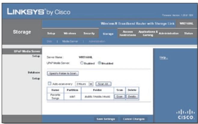 LINKSYS WRT160N - Storage > Media Server - 1