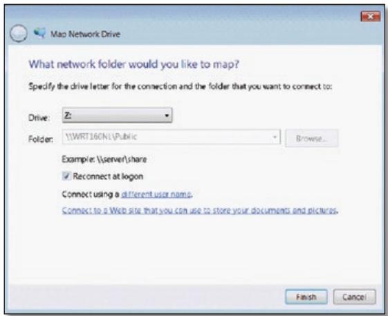 LINKSYS WRT160N - Map a Drive - 6