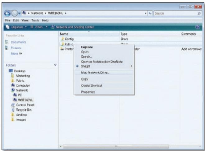 LINKSYS WRT160N - Map a Drive - 5