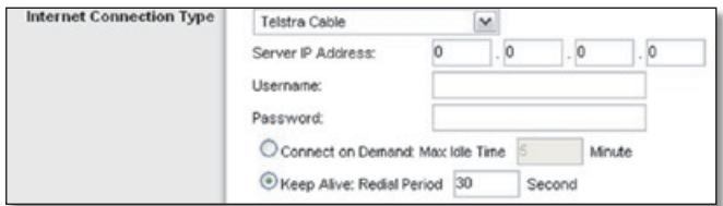 LINKSYS WRT160N - Telstra Cable - 1