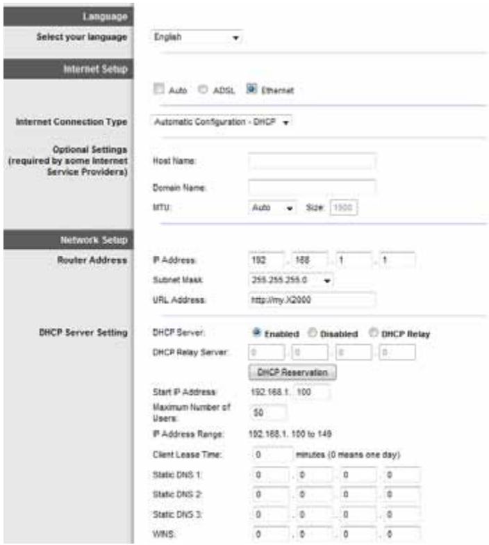 LINKSYS X3500 - Tryb Ethernet - 1
