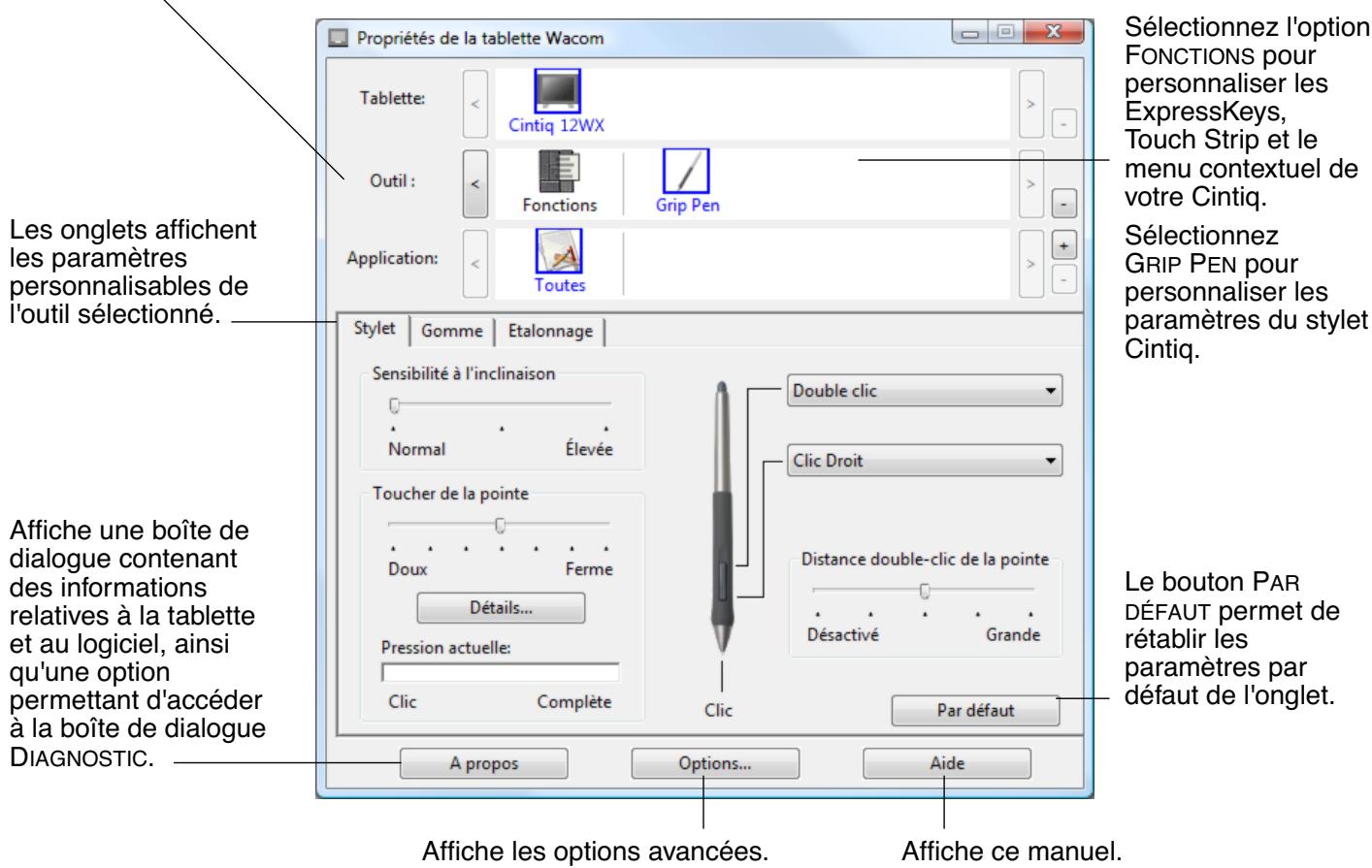 WACOM CINTIQ 13HD SMUDGEGUARD OFFERT - OUVERTURE DU PANNEAU DE CONFIGURATION - 1
