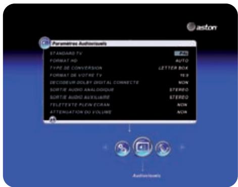ASTON SIMBA HD PREMIUM - SOUS-MENU AUDIOVISUES - 1
