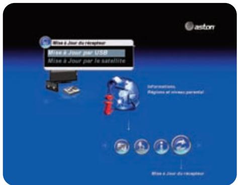 ASTON SIMBA HD PREMIUM - SOUS-MENU MISE À JOUR DU RÉCEPTEUR - 1