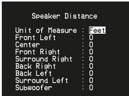 NAD T748 - SPEAKER DISTANCE (DISTANCE DES HAUT-PARLEURS) - 1