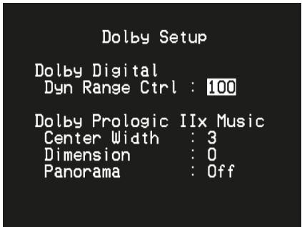 NAD T748 - DOLBY SETUP (CONFIGURATION DOLBY) - 1