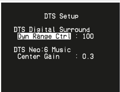 NAD T787 GRAPHITE - DTS SETUP (CONFIGURATION DTS) - 1