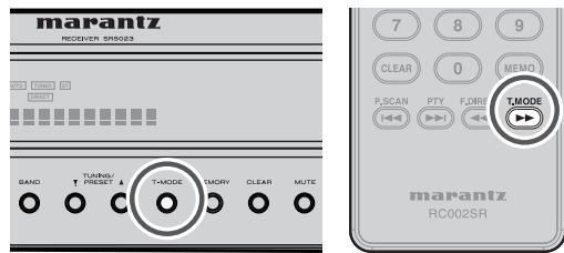 MARANTZ SR5023 - MODE D'ACCORD (FM) (STEREO AUTOMATIQUE OU MONO) - 1
