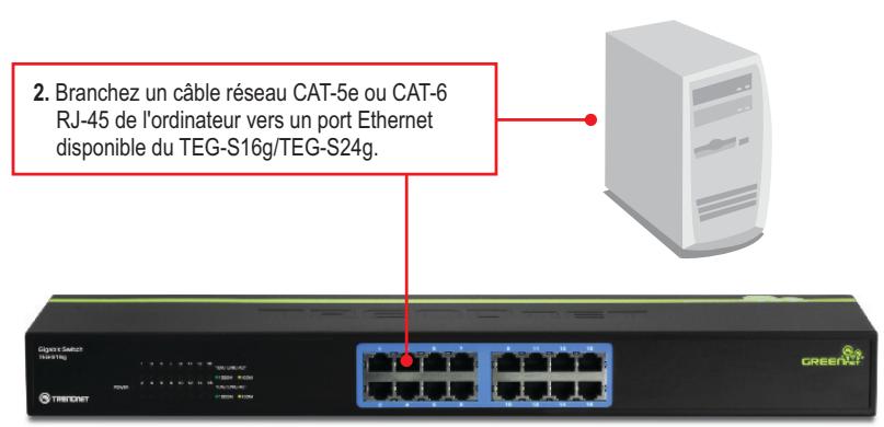 TRENDNET TEG-S16DG - Installation du matériel - 2