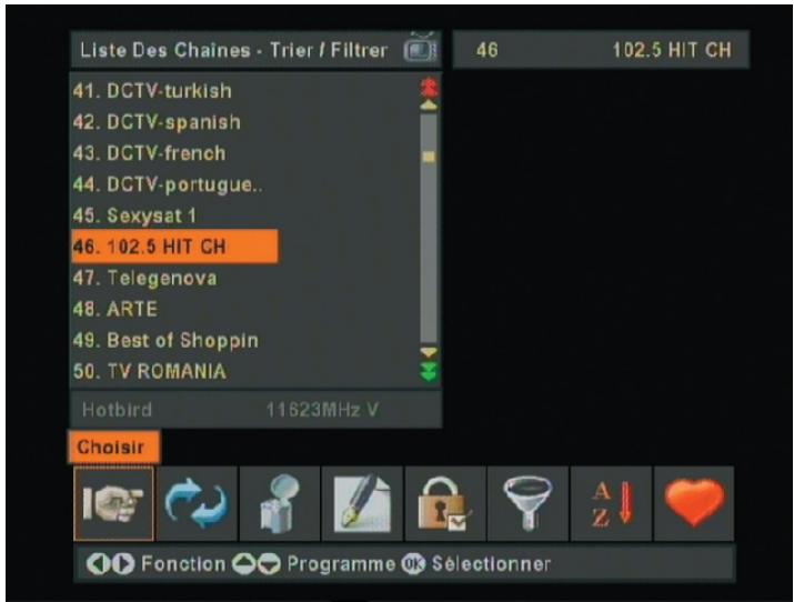 OPTEX FRANSAT ORS 9945-HD - NAVIGUER PARMIS LA LISTE DES PROGRAMMES - 1