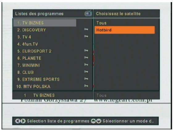 OPTEX FRANSAT ORS 9945-HD - d) Renommer les listes favorites - 1