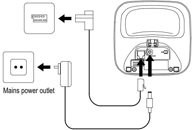 SWITEL DC 561 FLEXO - Connecting the base station - 2
