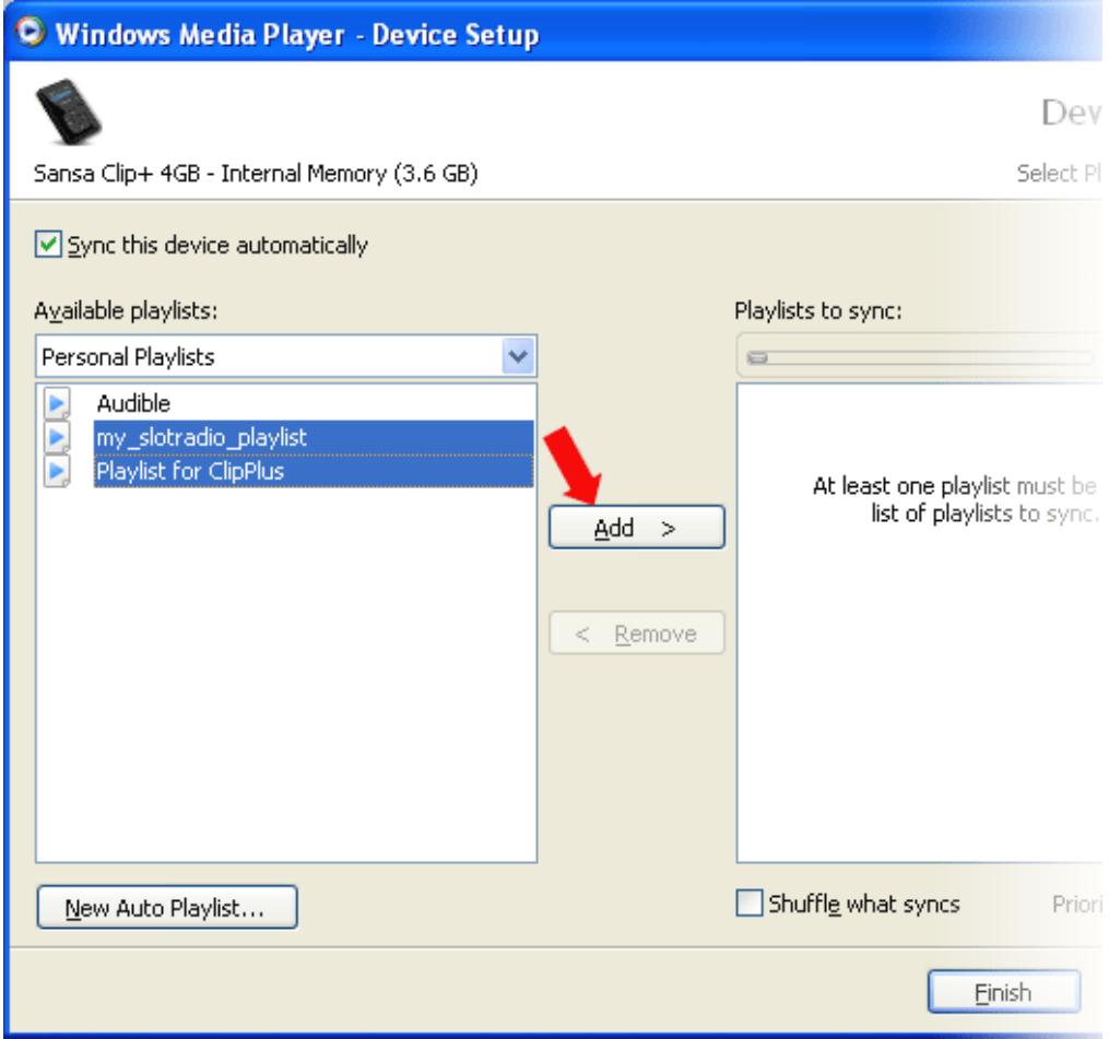 SANDISK SANSA CLIP+ - Transfert de sélections - 4