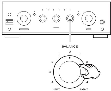 TEAC AR-650 - Einstellen der Laufsprecher-Balance - 1