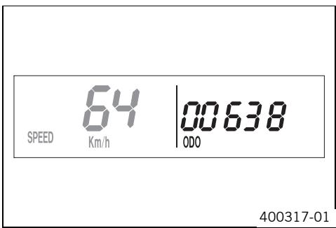 KTM 530 XC-W SIX DAYS USA - Mode d'affichage speed/odo (odomètre) - 1