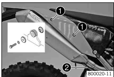KTM 530 XC-W USA - Monter le silencieux arrêté - 1