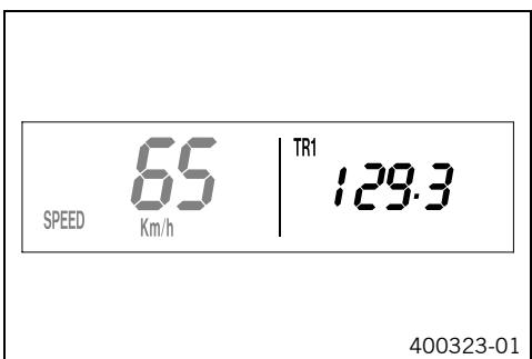 KTM 530 XC-W USA - Mode d'affichage SPEED/TR1 (trip master 1) - 1