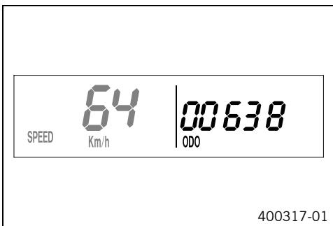 KTM 530 XC-W USA - Mode d'affichage speed/odo (odomètre) - 1