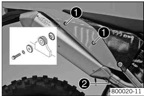 KTM 530 XC-W ZA - Monter le silencieux arrêté - 1