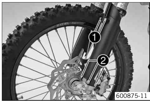 KTM 530 XC-W ZA - Démonter les protections de fourche - 1