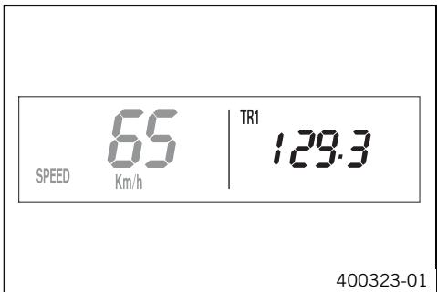 KTM 530 XCR-W ZA - Mode d'affichage SPEED/TR1 (Tripmaster 1) - 1