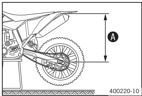 KTM 530 XCR-W ZA - Déterminer l'enforcement à vide de la roue arrrière - 1