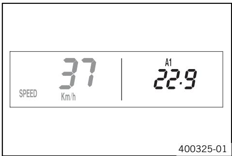 KTM 530 XCR-W ZA - Mode d'affichage SPEED/A1 (Vitesse moyenne 1) - 1